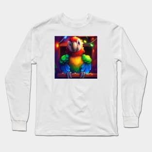 Cute Parrot Drawing Long Sleeve T-Shirt